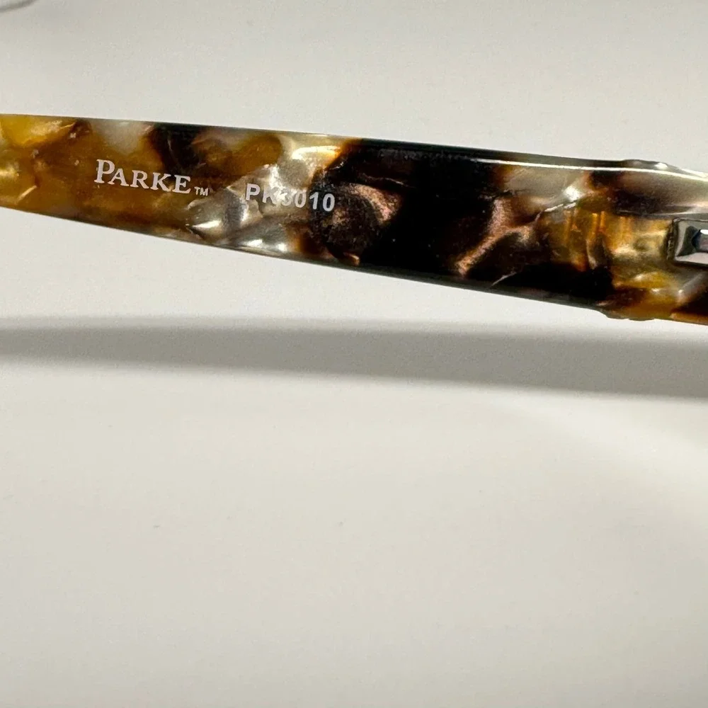 Parke PK3010 Gold Tortoise Shell Rectangular Eyeglass Frames 53-16-135